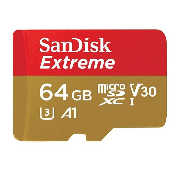 SanDisk Extreme 64GB microSDXC UHS-I Card with Adapter - Picture 2 of 3